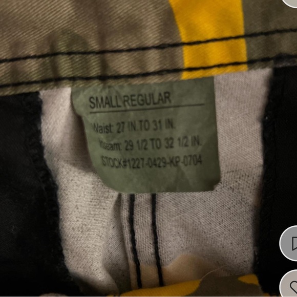 Size 27 to 31” adjustable ROTHCO VINTAGE MILITARY CARGO.Y2K .hip-hop Camo - Picture 2 of 7